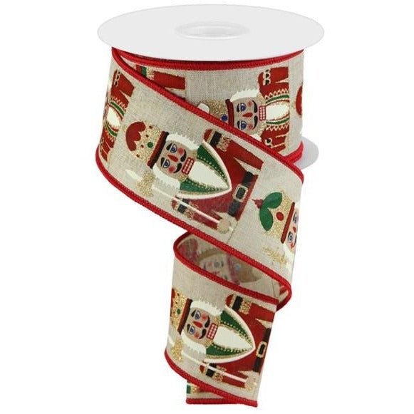 Shop For 2.5" Nutcrackers Ribbon: Light Natural (10 Yards) at Michelle's aDOORable Creations