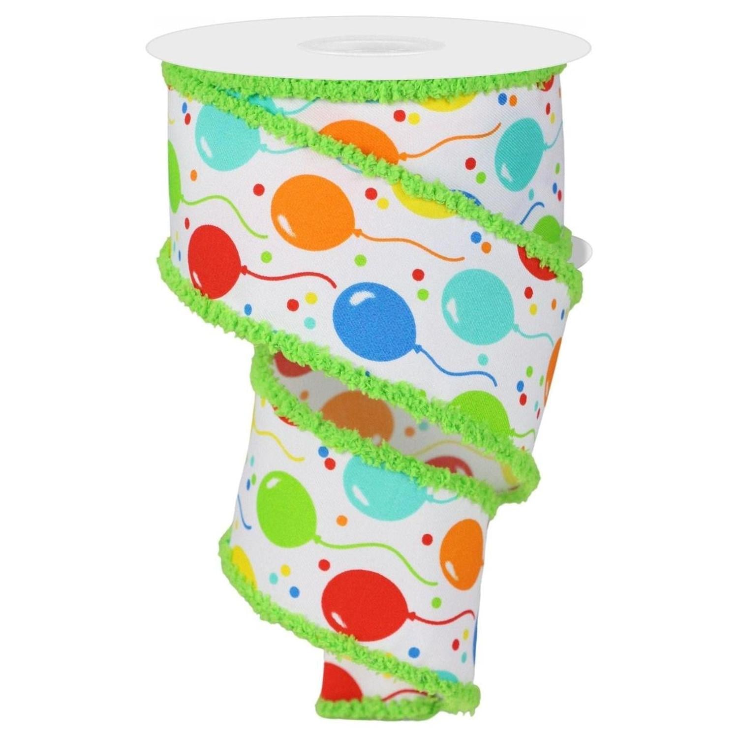 2.5" Party Balloons Ribbon: Primary Colors