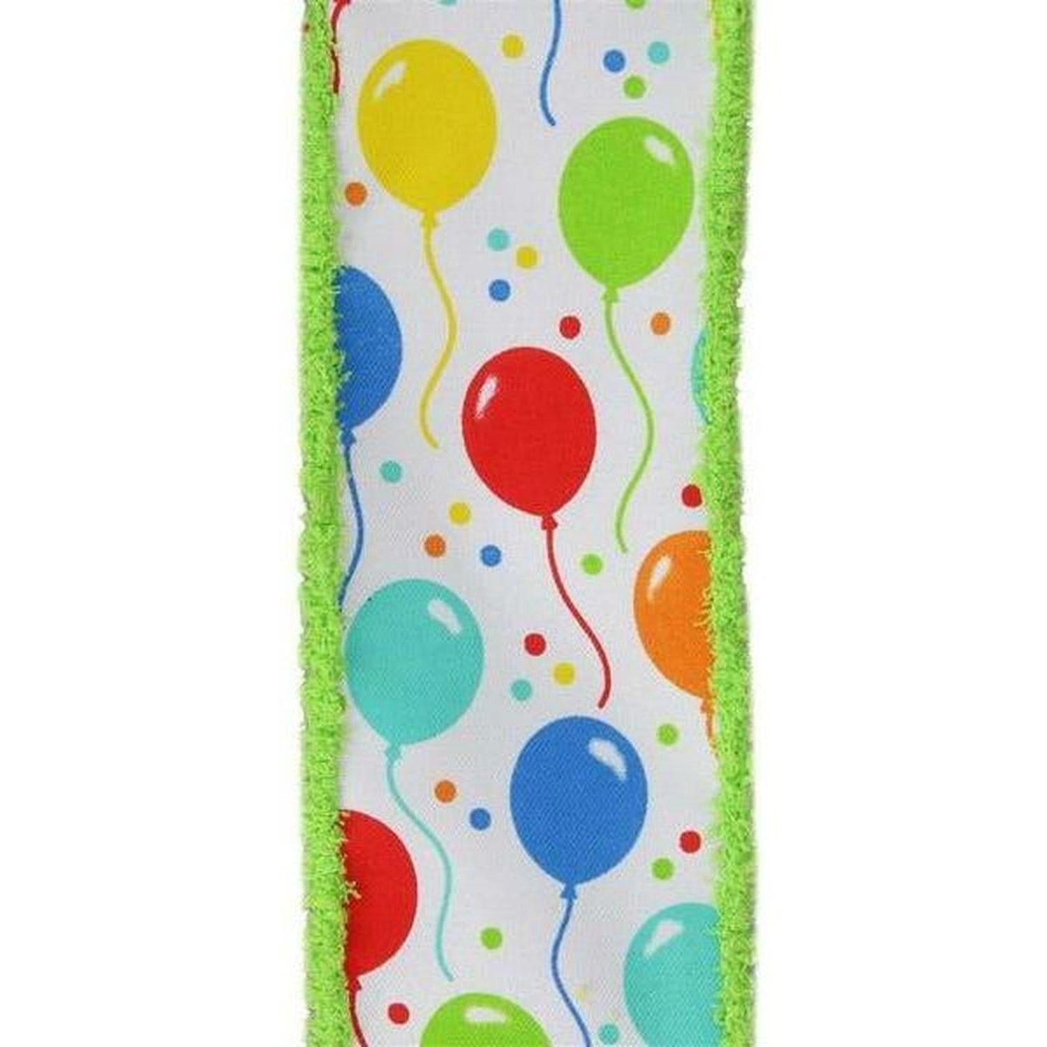 2.5" Party Balloons Ribbon: Primary Colors