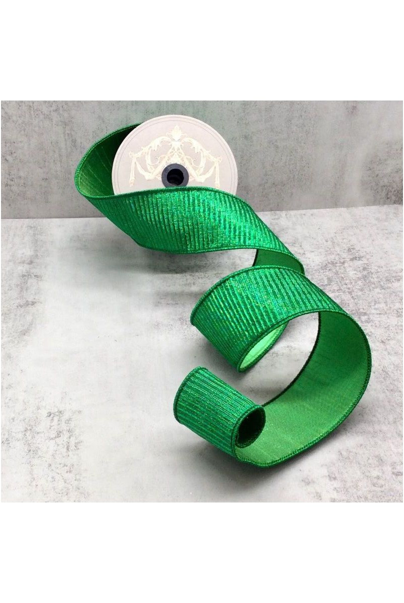 Shop For 2.5" Pleated Lame Ribbon: Green (10 Yards) at Michelle's aDOORable Creations