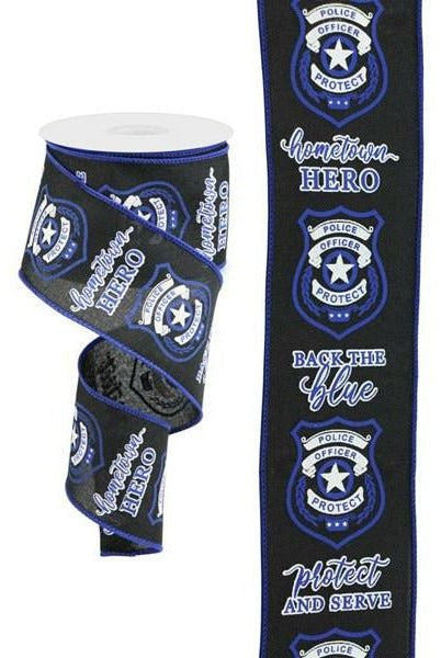 Shop For 2.5" Police Badge Ribbon: Black (10 Yards) at Michelle's aDOORable Creations