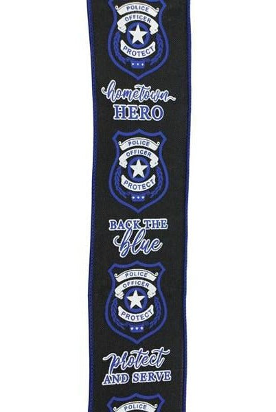 Shop For 2.5" Police Badge Ribbon: Black (10 Yards) at Michelle's aDOORable Creations