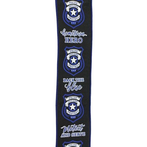 Shop For 2.5" Police Badge Ribbon: Black (10 Yards) at Michelle's aDOORable Creations