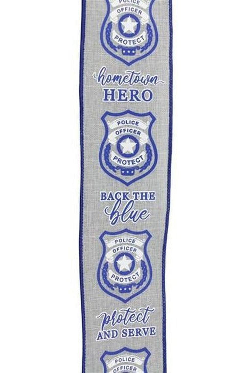 2.5" Police Badge Ribbon: Grey (10 Yards)