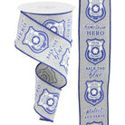 Shop For 2.5" Police Badge Ribbon: Grey (10 Yards) at Michelle's aDOORable Creations