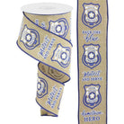 Shop For 2.5" Police Badge Ribbon: Light Beige (10 Yards) at Michelle's aDOORable Creations