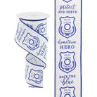 Shop For 2.5" Police Badge Ribbon: White (10 Yards) at Michelle's aDOORable Creations