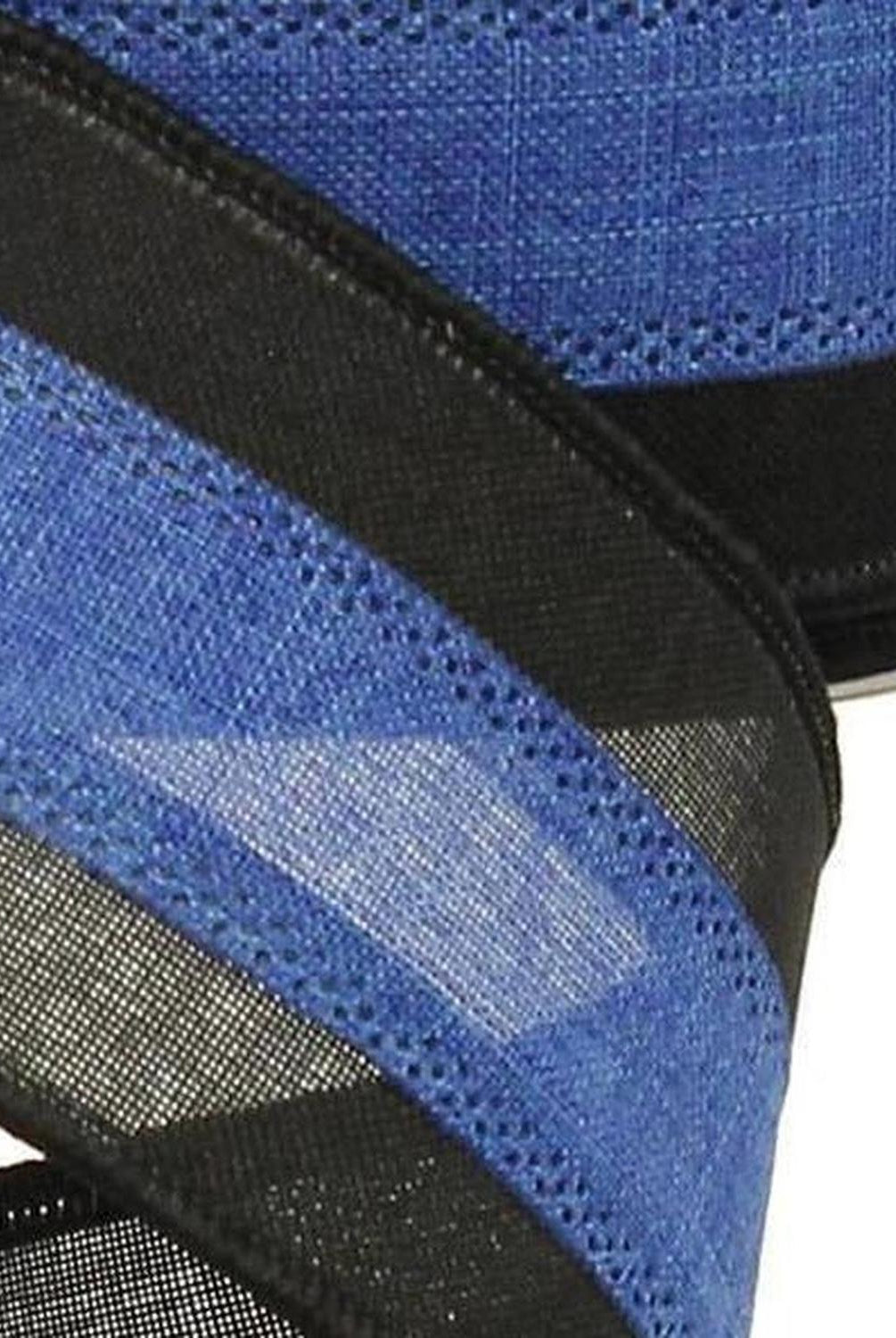 2.5" Police Support Ribbon: Black & Blue (10 Yards)