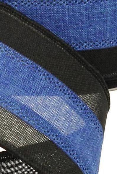 Shop For 2.5" Police Support Ribbon: Black & Blue (10 Yards) at Michelle's aDOORable Creations