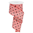 Shop For 2.5" Polka Dot Gingham Check Ribbon: Red (10 Yard) at Michelle's aDOORable Creations