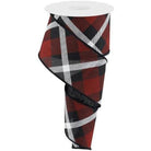 Shop For 2.5" Printed Plaid Ribbon: Black, Red and White at Michelle's aDOORable Creations