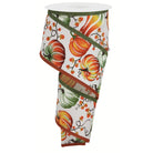 Shop For 2.5" Pumpkins Bittersweet Ribbon: Moss Green (10 Yards) at Michelle's aDOORable Creations