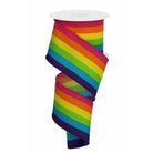 Shop For 2.5" Rainbow Vertical Stripe Ribbon: Primary Color (10 Yards) at Michelle's aDOORable Creations
