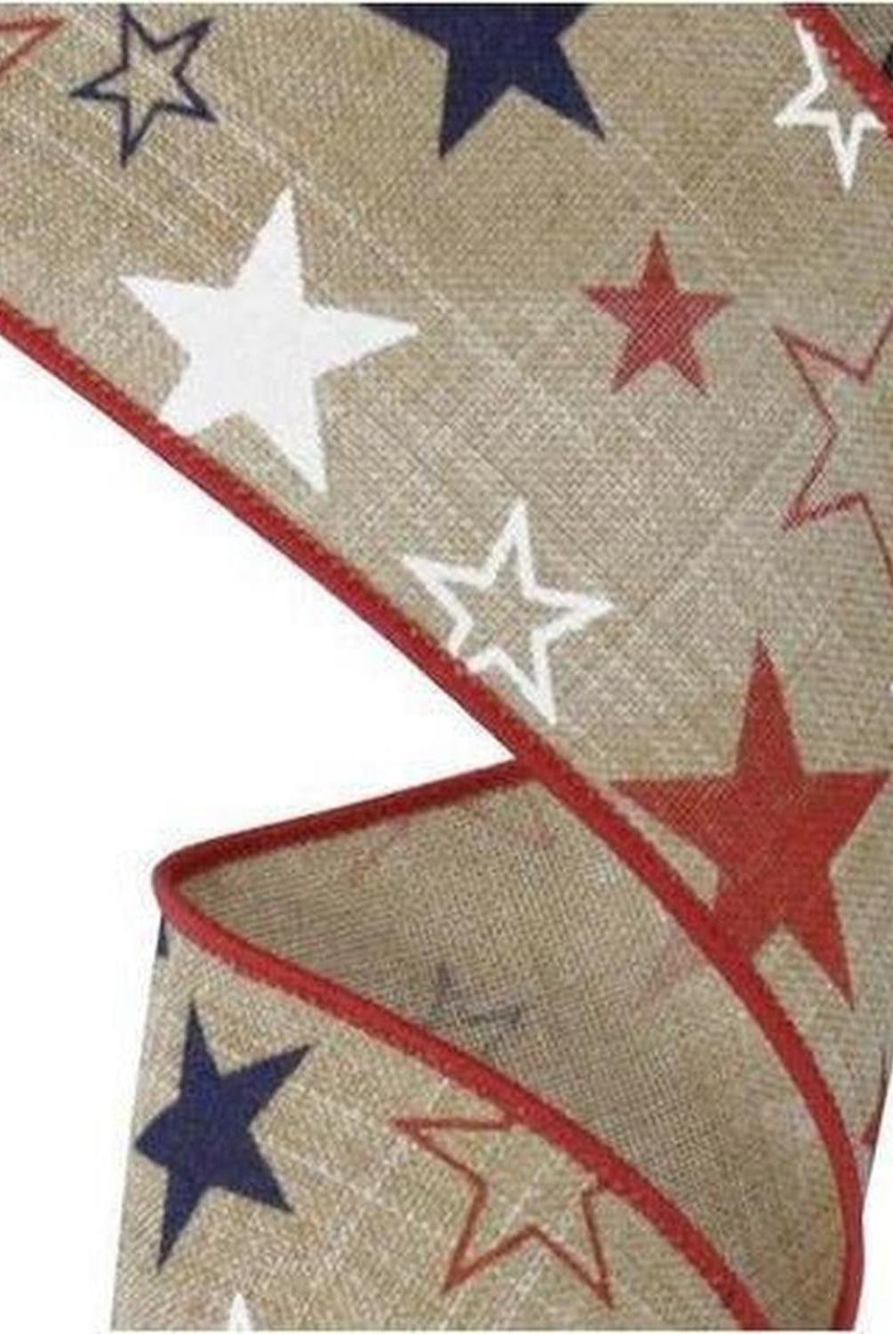 2.5" Royal Canvas Ribbon: Patriotic Stars (10 Yards)