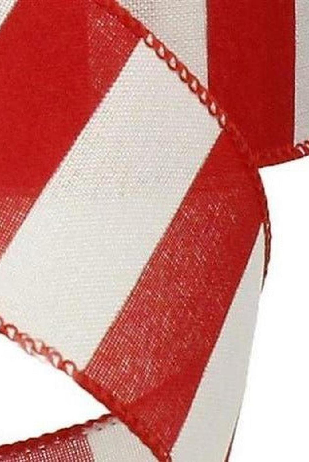 Shop For 2.5" Royal Canvas Wide Stripe Ribbon: Red & White (10 Yards) at Michelle's aDOORable Creations