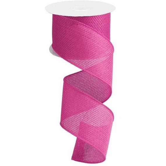 Shop For 2.5" Royal Faux Burlap Ribbon: Hot Pink (10 Yards) at Michelle's aDOORable Creations