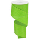 Shop For 2.5" Royal Faux Burlap Ribbon: Lime Green (10 Yards) at Michelle's aDOORable Creations