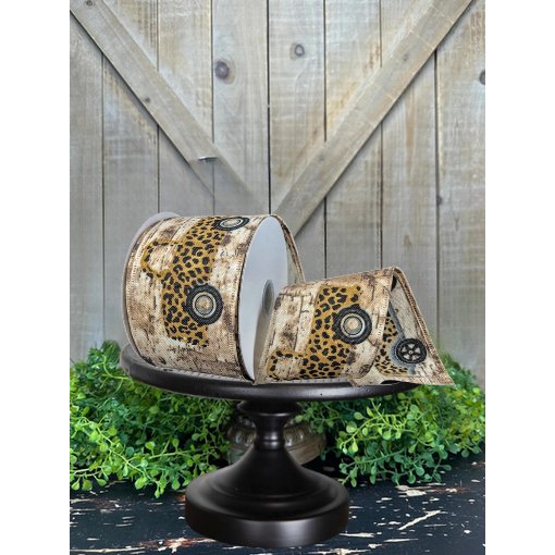 Shop For 2.5" Rustic Leopard Truck Ribbon (10 Yards) at Michelle's aDOORable Creations