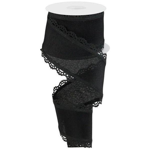 Shop For 2.5" Scalloped Edge Ribbon: Black (10 Yard) at Michelle's aDOORable Creations