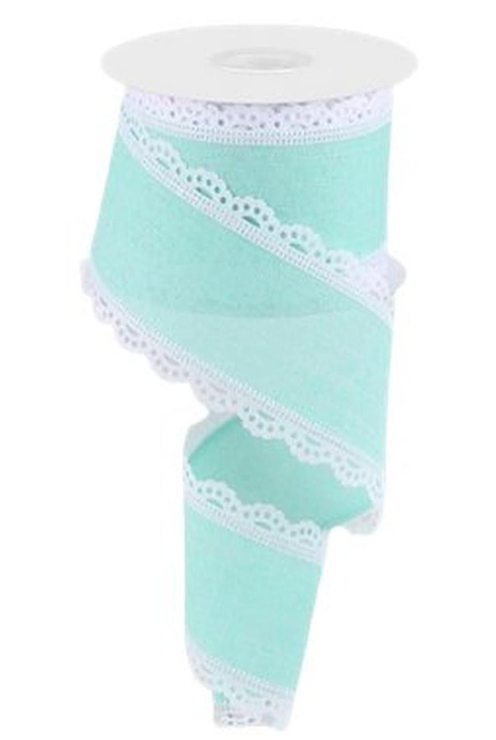 Shop For 2.5" Scalloped Edge Ribbon: Mint Green (10 Yard) at Michelle's aDOORable Creations