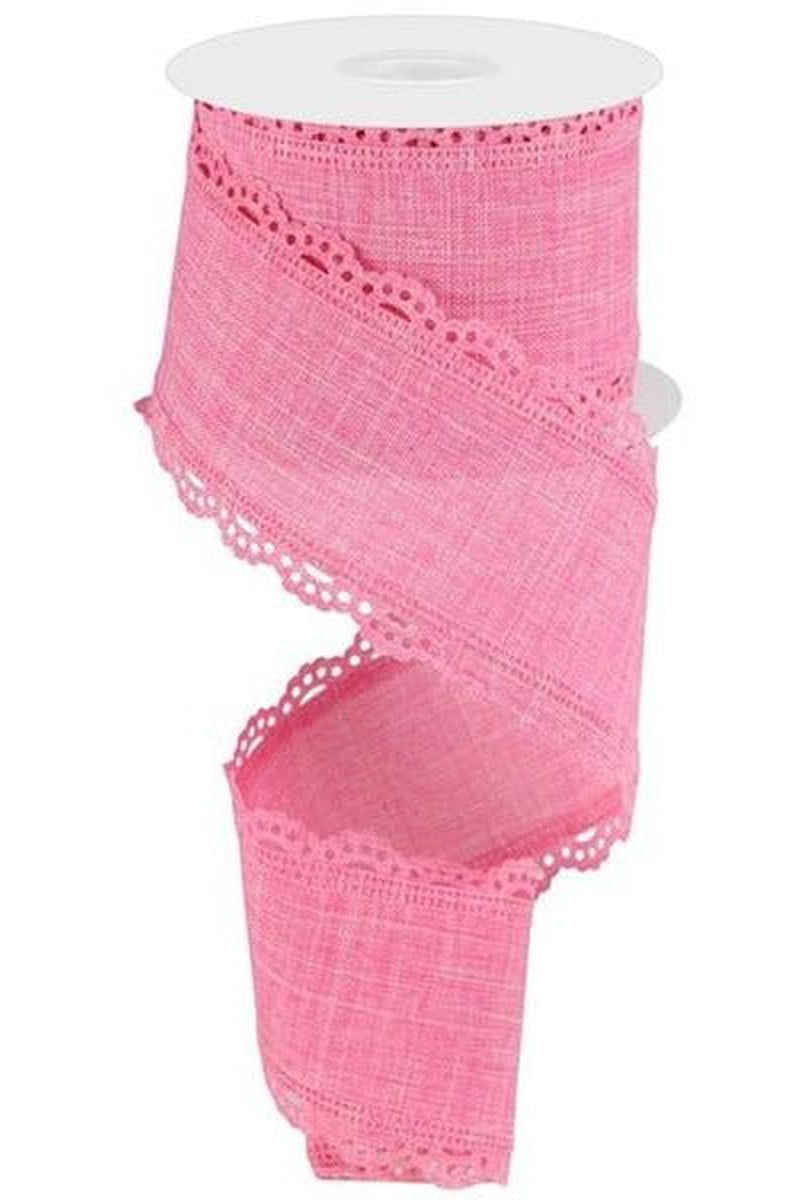 Shop For 2.5" Scalloped Edge Ribbon: Pink (10 Yard) at Michelle's aDOORable Creations