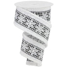 Shop For 2.5" Snowflakes Check Drift Ribbon: White (10 Yards) at Michelle's aDOORable Creations