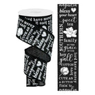 Shop For 2.5" Southern Charm Royal Ribbon: Black & White (10 Yards) at Michelle's aDOORable Creations