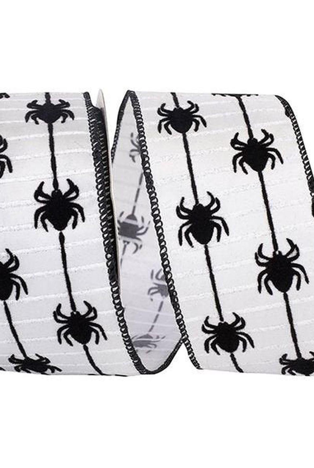 2.5" Spider Crawlers Ribbon: White (10 Yards)