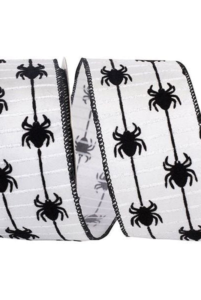 Shop For 2.5" Spider Crawlers Ribbon: White (10 Yards) at Michelle's aDOORable Creations