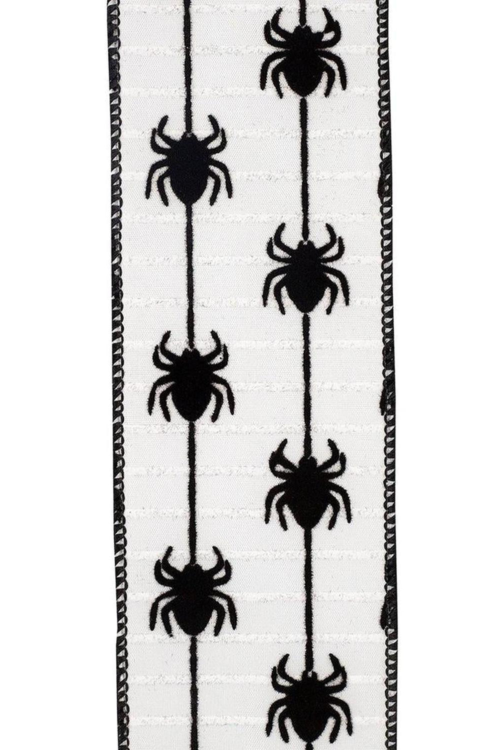 2.5" Spider Crawlers Ribbon: White (10 Yards)