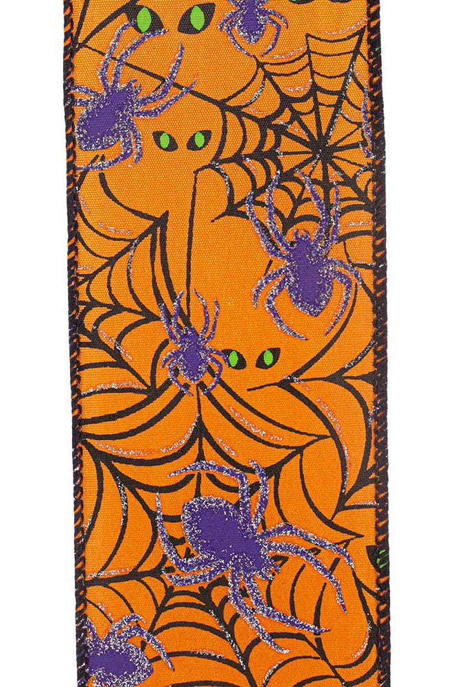 Shop For 2.5" Spider Web Glitter Ribbon (10 Yards) at Michelle's aDOORable Creations