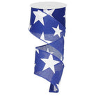 Shop For 2.5" Star Canvas Ribbon: Navy Blue (10 Yards) at Michelle's aDOORable Creations