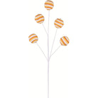 Shop For 25" Velvet Striped Ball Spray: Candy Corn at Michelle's aDOORable Creations