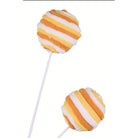 Shop For 25" Velvet Striped Ball Spray: Candy Corn at Michelle's aDOORable Creations