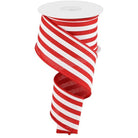 Shop For 2.5" Vertical Stripe Ribbon: Red (10 Yards) at Michelle's aDOORable Creations