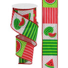 Shop For 2.5" Watermelon Block Royal Ribbon: White (10 Yards) at Michelle's aDOORable Creations
