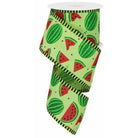 Shop For 2.5" Watermelon Slices Thin Stripe Ribbon: Green (10 Yards) at Michelle's aDOORable Creations