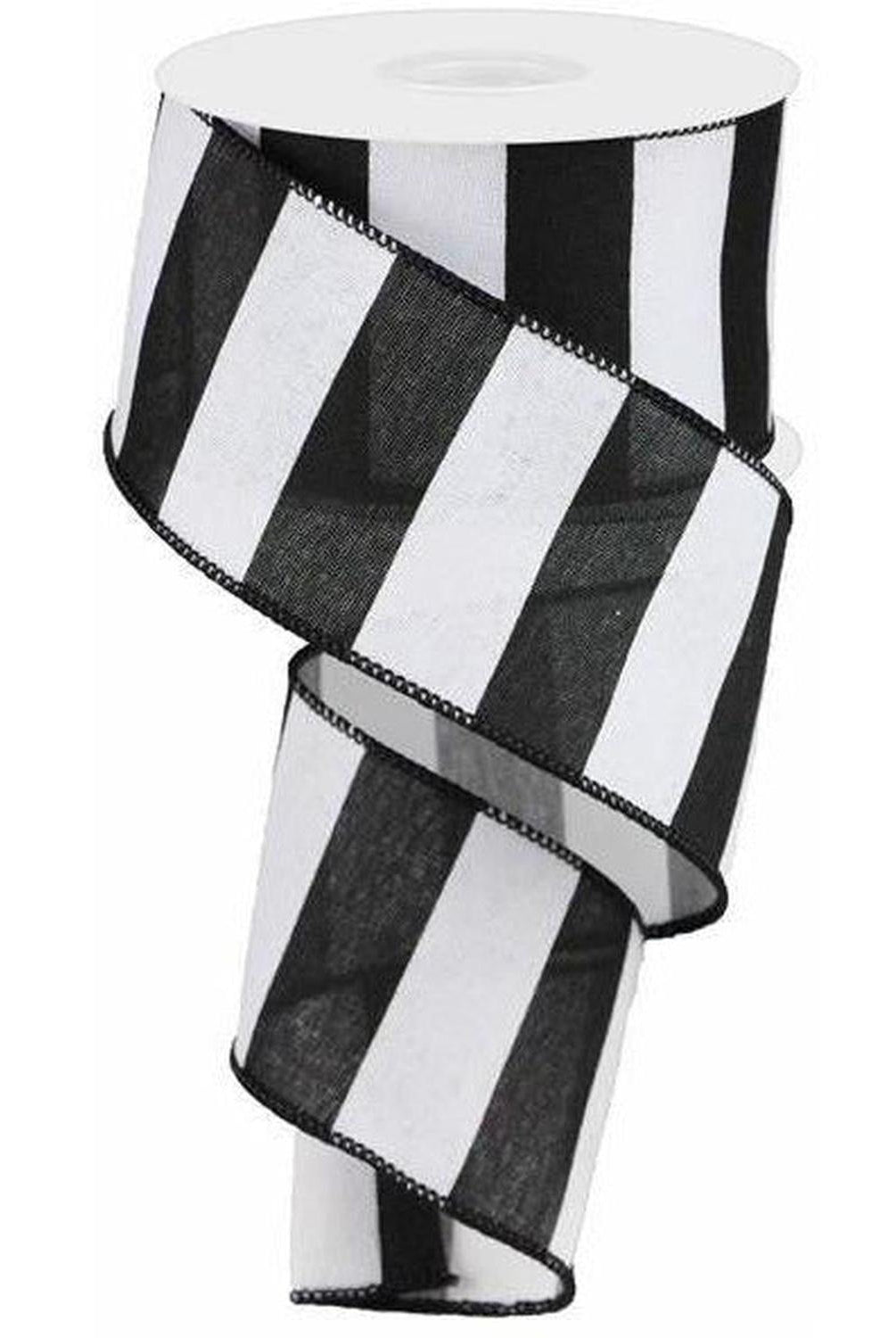 Shop For 2.5" Wide Stripe Ribbon: Black & White (10 Yard) at Michelle's aDOORable Creations
