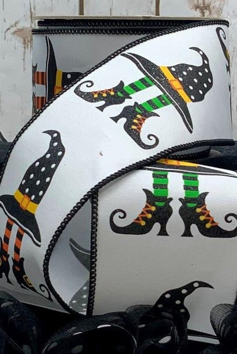 Shop For 2.5" Witch Hat and Boots Ribbon: White (10 Yards) at Michelle's aDOORable Creations