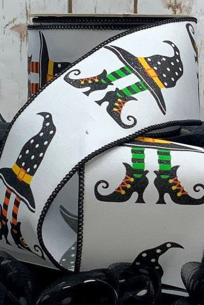 Shop For 2.5" Witch Hat and Boots Ribbon: White (10 Yards) at Michelle's aDOORable Creations