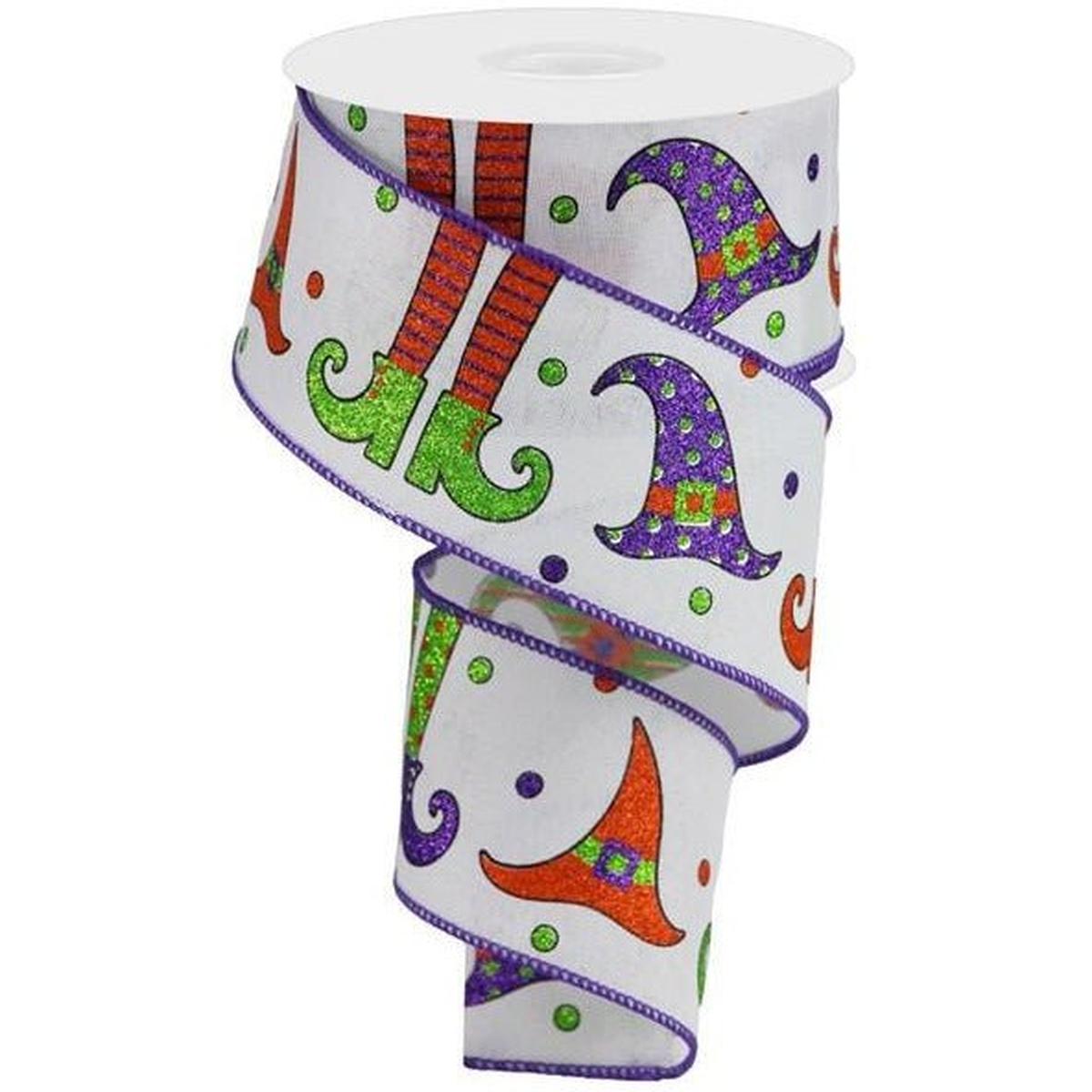 Shop For 2.5" Witch Hat and Legs Ribbon: White (10 Yards) at Michelle's aDOORable Creations