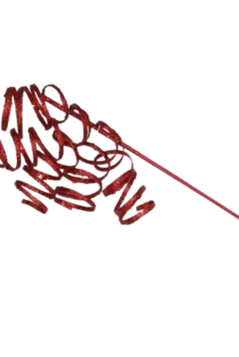 Shop For 26" Glitter Curly Spray: Red at Michelle's aDOORable Creations