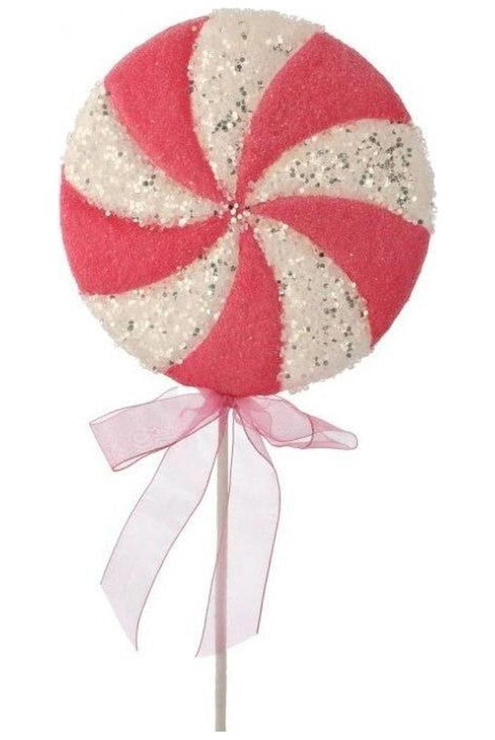 26" Iced Sweets Peppermint Lollipop Stick: Pink