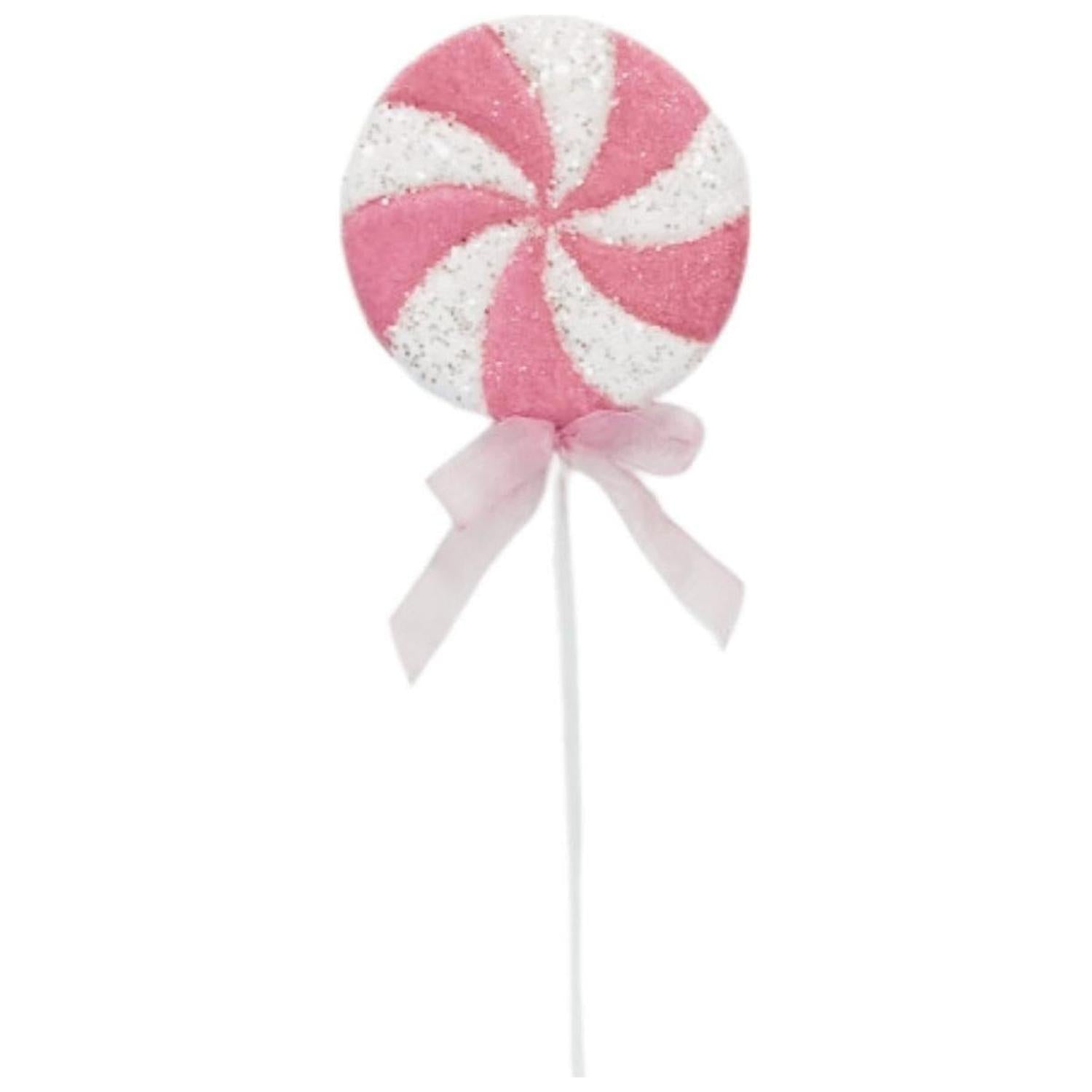 26" Iced Sweets Peppermint Lollipop Stick: Pink