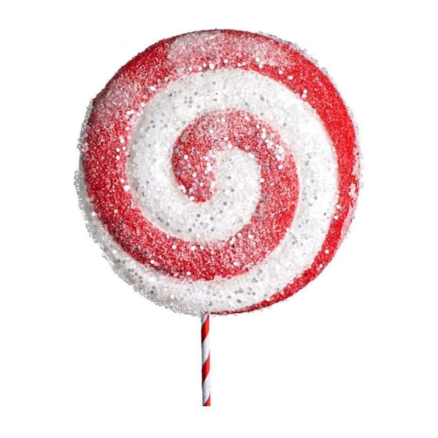 26" Lollipop Ice Pick: Red & White