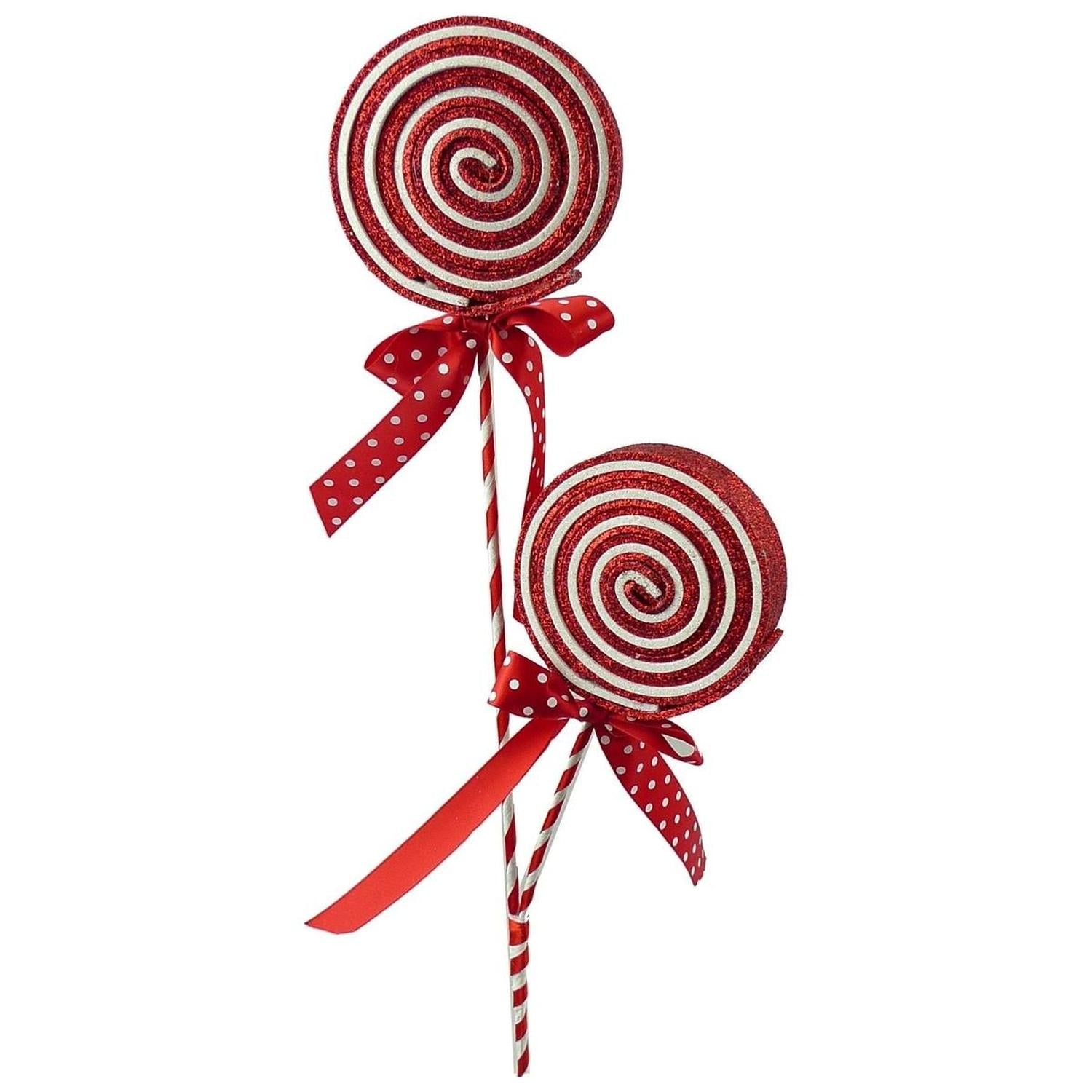 Shop For 27" Glitter Lollipop Spray: Red & White at Michelle's aDOORable Creations