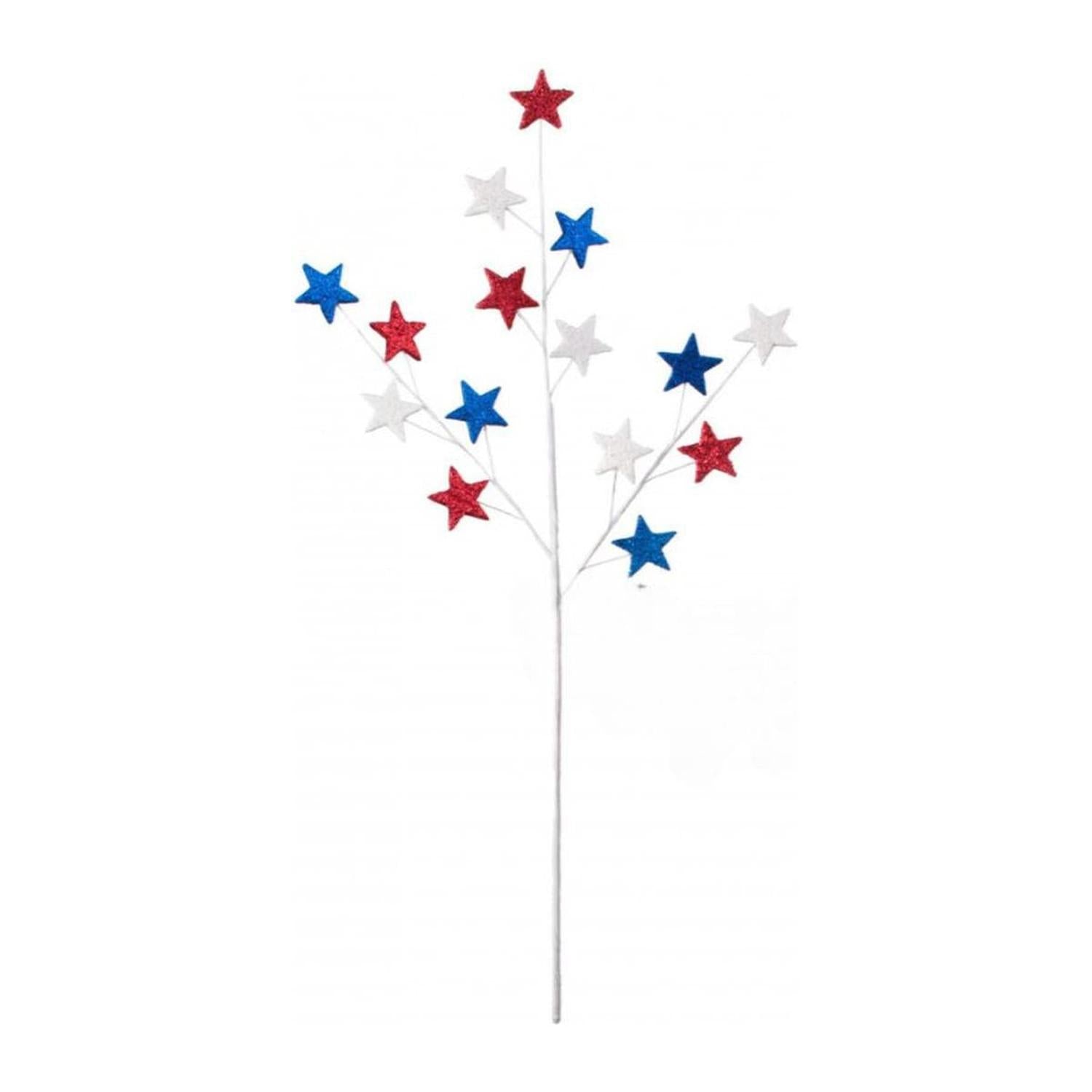 28" Glitter Star Spray: RWB