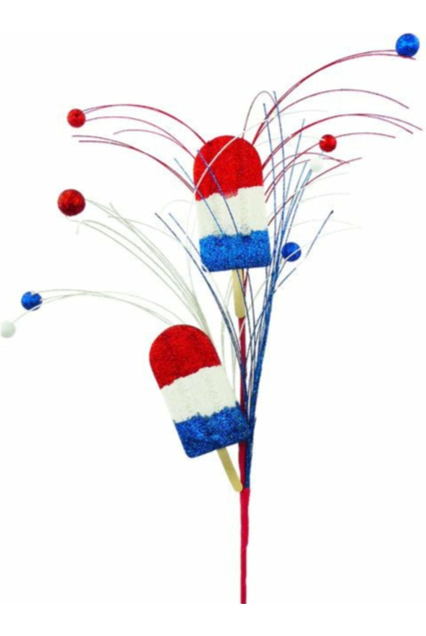 28" Popsicle Spray: Red, White, Blue - Michelle's aDOORable Creations - Sprays and Picks