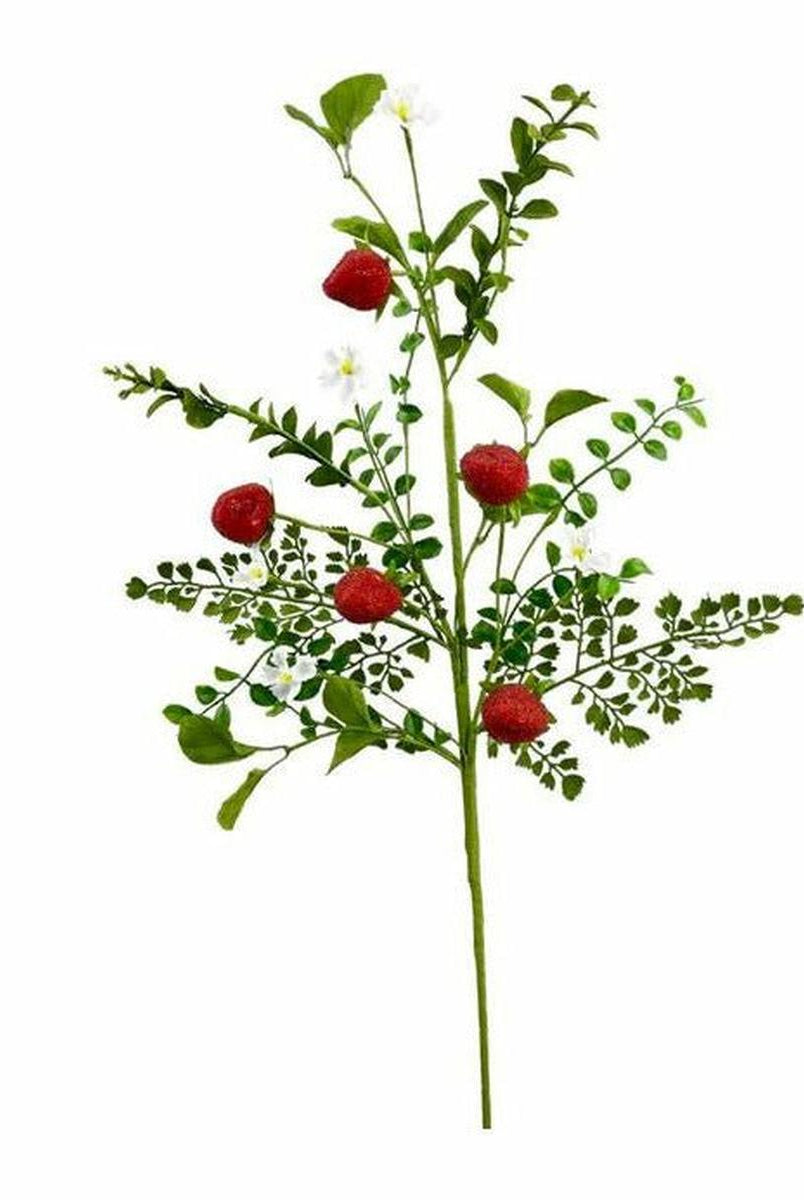 Shop For 28" Strawberry & Fern Spray at Michelle's aDOORable Creations