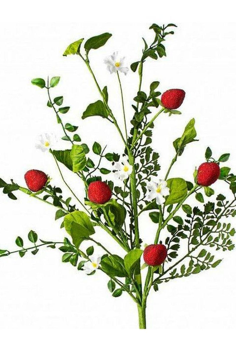 Shop For 28" Strawberry & Fern Spray at Michelle's aDOORable Creations